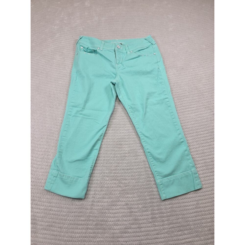 Tommy Bahama Pants Womens 10 Cropped Jeans Seafoam Preppy Beachy
